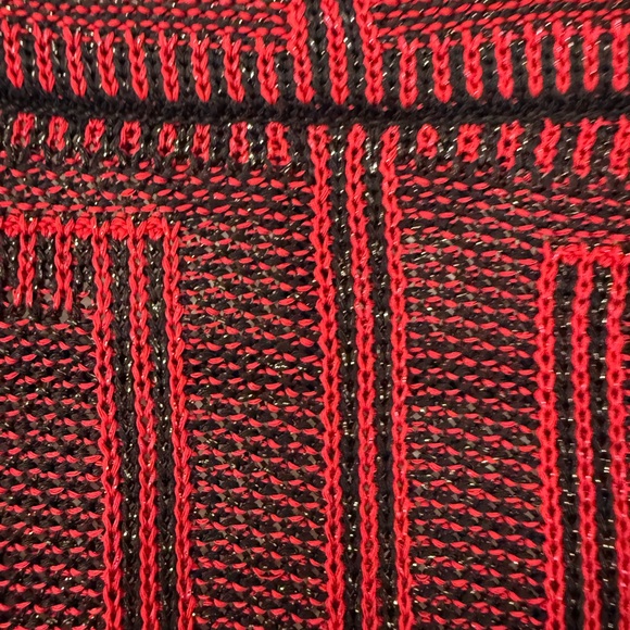 Ming Wang Red and Black Patterned Blazer - Picture 6 of 15